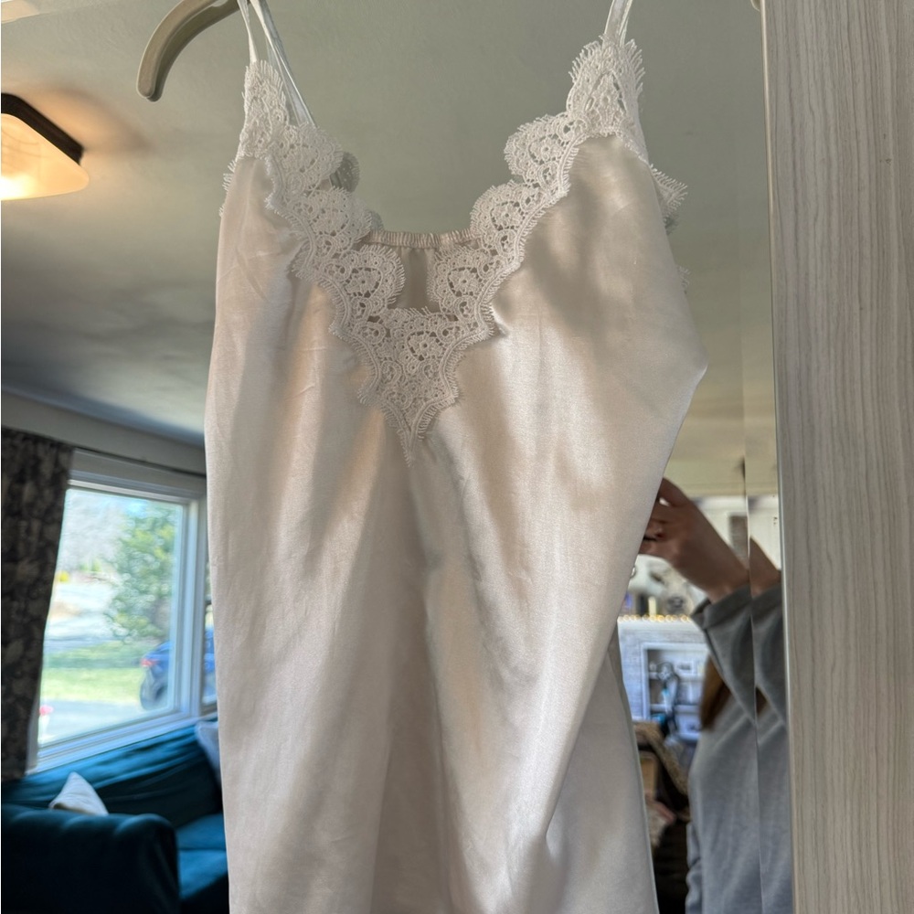 Elegant White Lace Trim Camisole